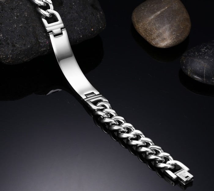 Stainless Steel Blank Engravable Name Bracelet