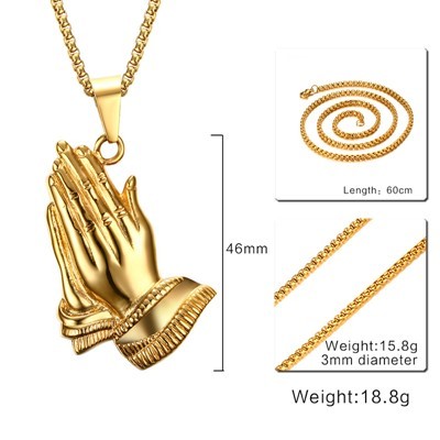 Wholesale Gold Stainless Steel Buddha's-hand Pendants