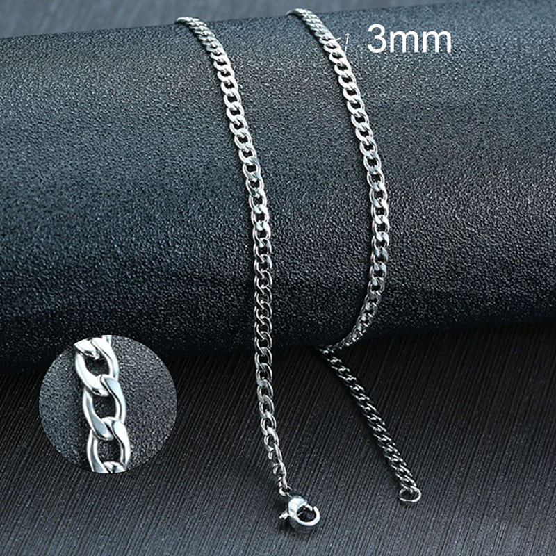 Wholesale Stainless Steel Chain Lock Necklace Punk