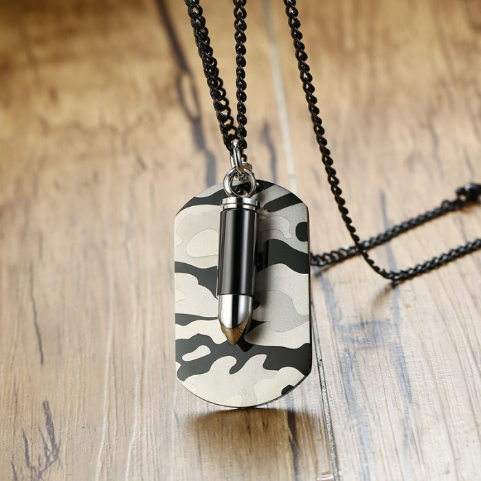 Wholesale Stainless Steel Camouflage Tag Pendant