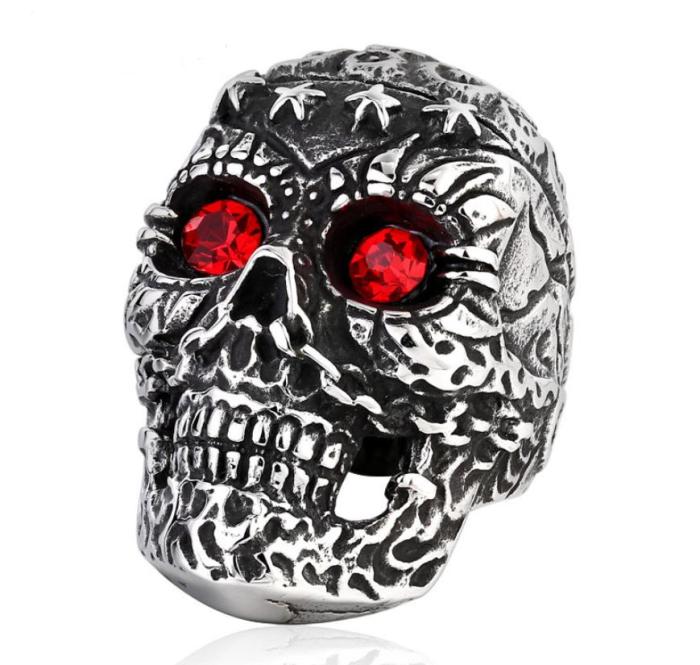 Stainless Steel Jewelry Skull Ring Factory