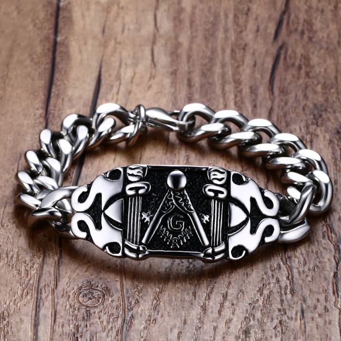 Stainless Steel Mens Masonic Bracelets Wholesale