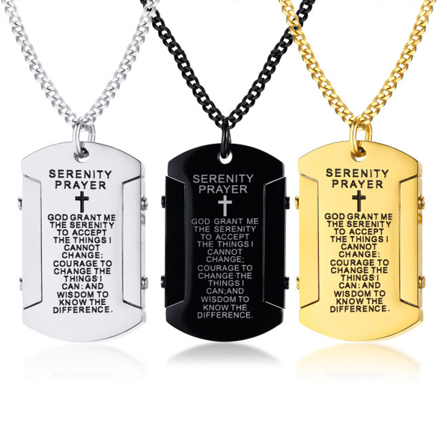 Wholesale Stainless Steel Christian Scripture Pendants