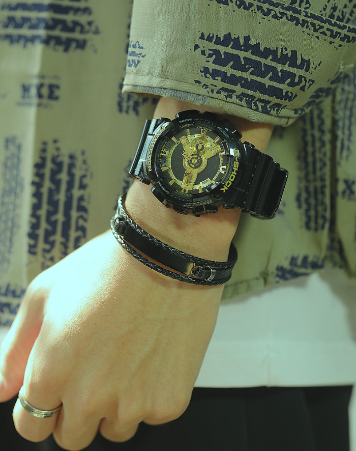 Wholesale Stainless Steel Engravable Bracelet with Multi-Strand Leather