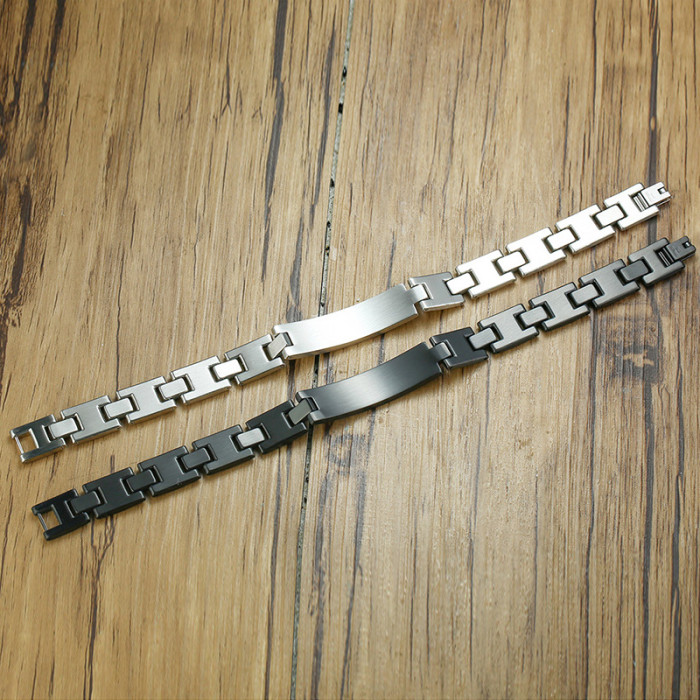 Wholesale Men's Stainless Steel Engravable Bracelet
