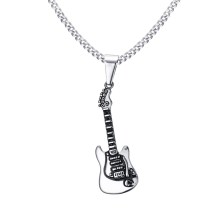 Stainless Steel Guitar Necklace Pendants Wholesale