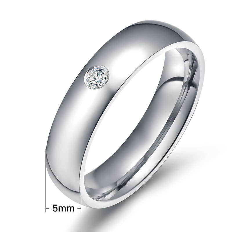 Wholesale 5mm Stainless Steel CZ Rings from Manufacturer