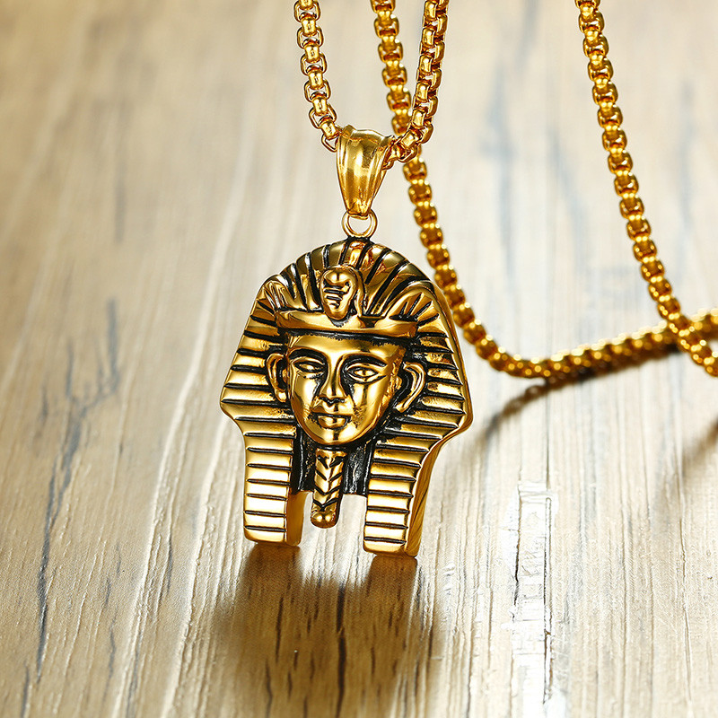 Wholesale Stainless Steel Gold Plated Pharaoh Pendant