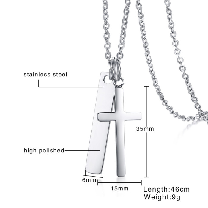 Wholesale Stainless Steel Women Cross Pendant