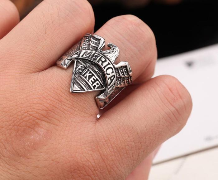 Wholesale Stainless Steel Rings Online American Biker Ring