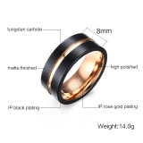 Wholesale Women Rose Gold Tungsten Ring