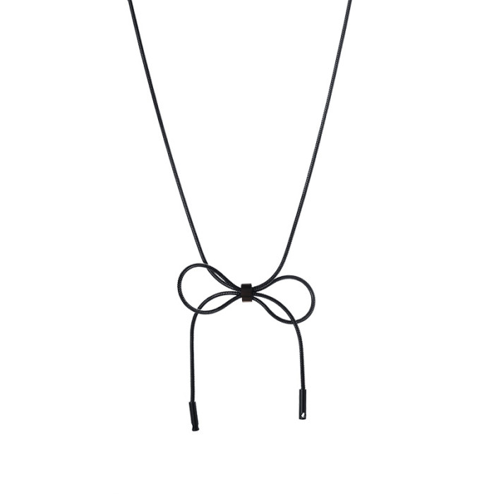 Wholesale Stainless Steel Bow Pendant Necklace