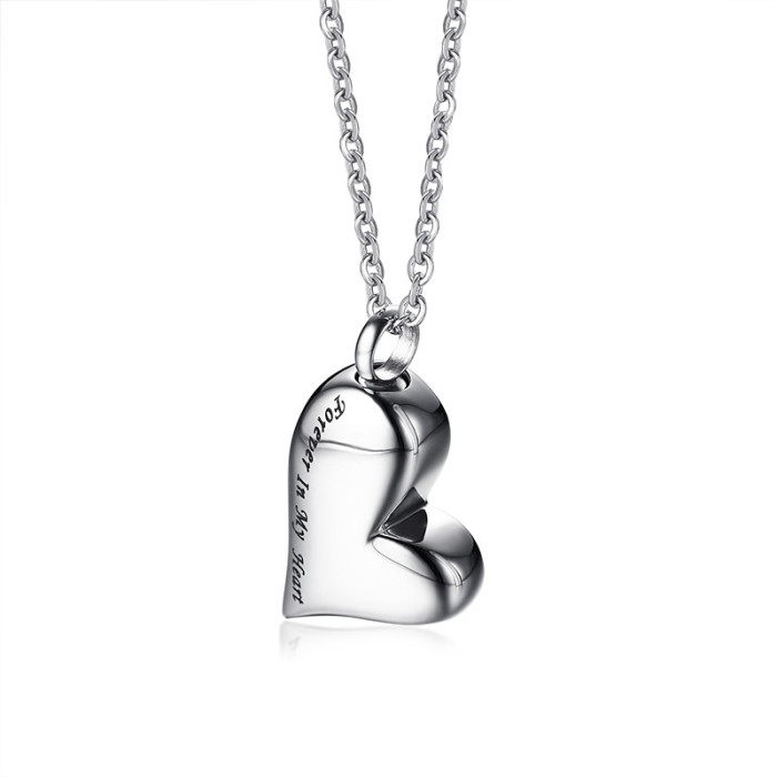 Wholesale Stainless Steel Heart Shaped Pendant Urn