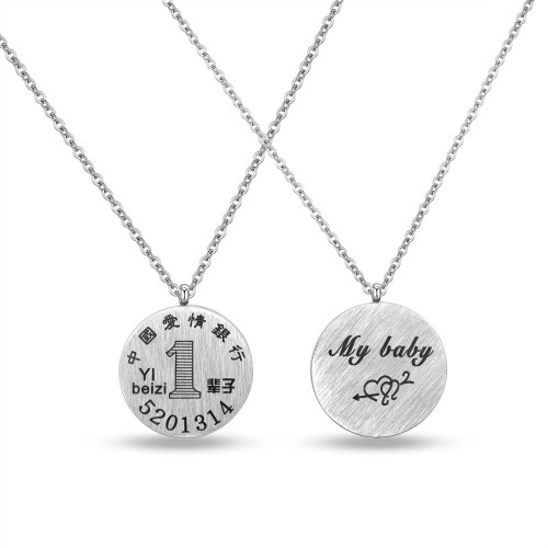 Wholesale Stainless Steel Personalized Couple Necklace