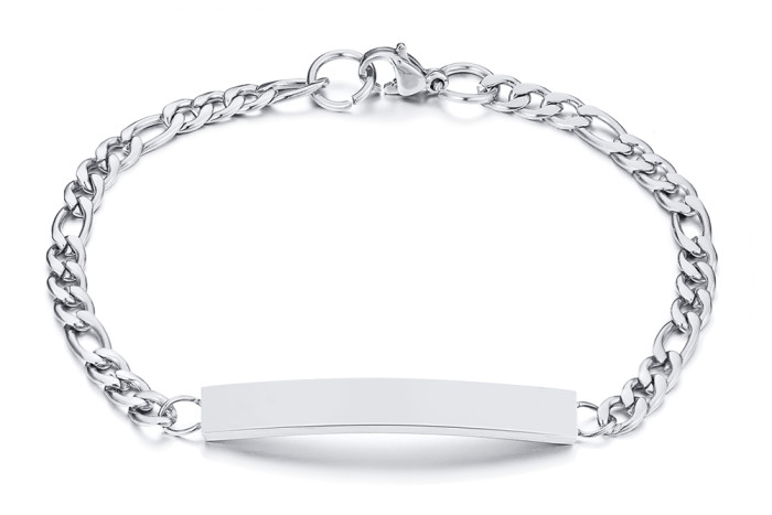 Wholesale Personalized Stainless Steel Charm Women ID Bracelet