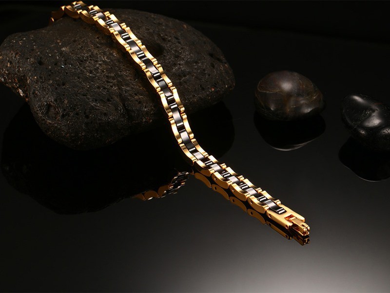 Wholesale Sophisticated Tungsten and Ceramic Link Bracelet for Men