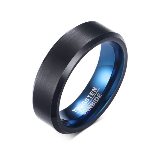 Wholesale Blue Tungsten Carbide Ring