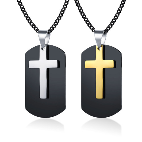 Wholesale Stainless Steel Dog Tag and Cross Pendant