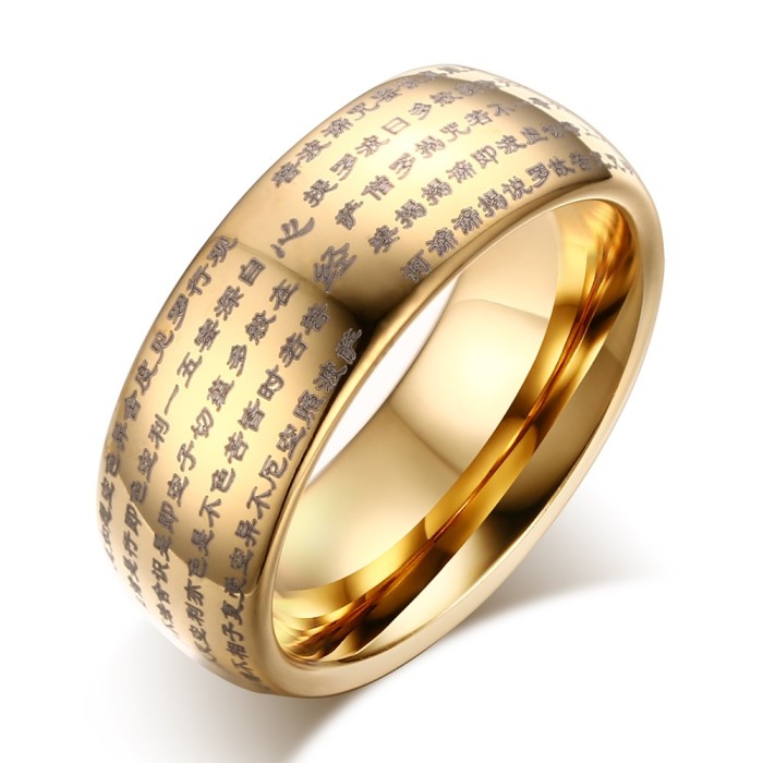 Wholesale Tungsten Buddhism's Scriptures Rings from China