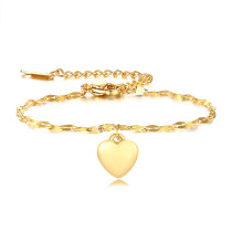 Wholesale Stainless Steel Women Heart Pendant Exquisite Bracelet