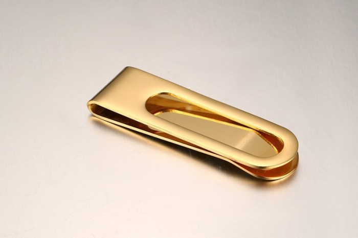 Wholesale Mens Stainless Steel Gold IP Money Clips