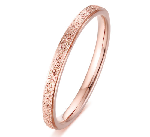 Wholesale 316 Stainless Steel Rings Dull Polish Rose Gold Ring Women Ring