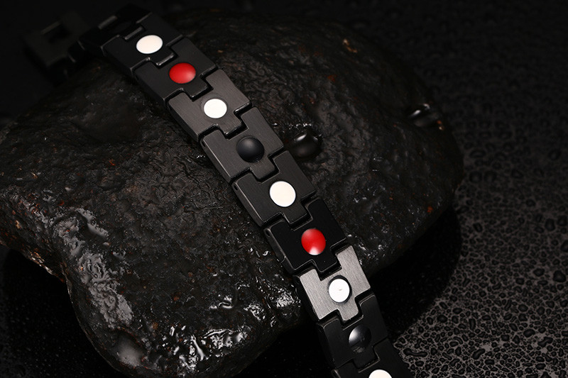 Wholesale Stainless Steel Black Magnetic Health Bracelets
