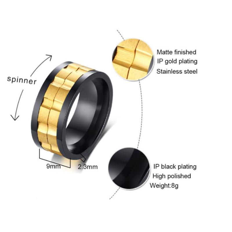 Wholesale Mens Stainless Steel Spinner Ring for Sale