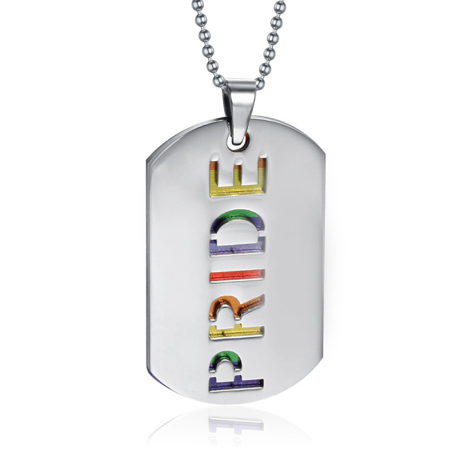 Wholesale Stainless Steel pride Double Dog Tag