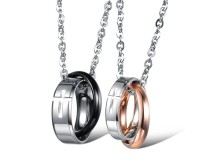 Stainless Steel Couple Matching Pendant