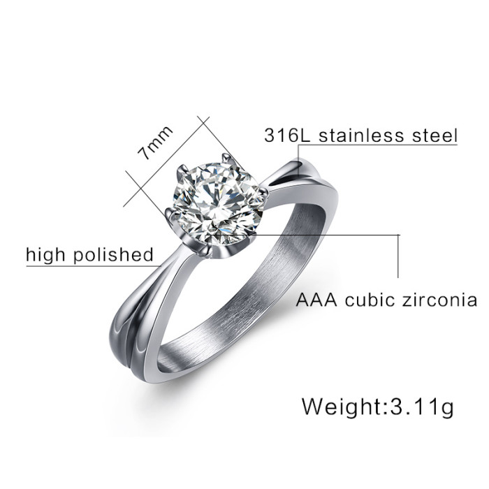 Wholesale Stainless Steel Engagement Ring for Sale