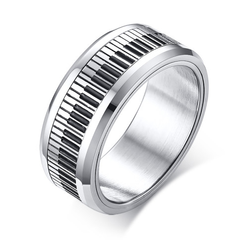 Wholesale Stainless Steel Piano Spinner Ring Band