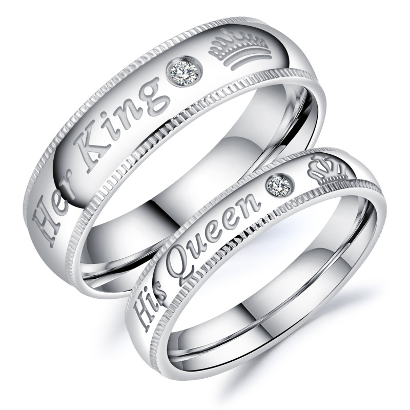 Wholesales Stainless Steel Promise Ring Sets for Him and Her