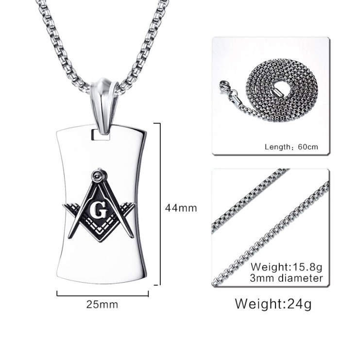Wholesale Necklace Pendants Stainless Steel Masonic Pendant