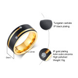 Wholesale Two-Tone Tungsten Ring with CZ