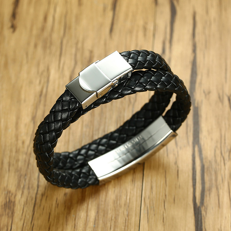 Wholesale Double Strand Leather Bracelet