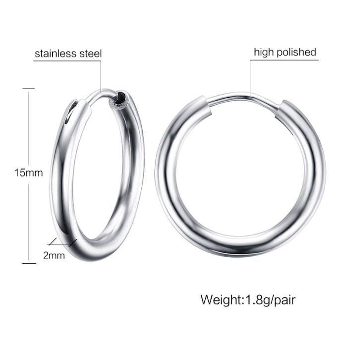 Wholesale Stainless Steel Jewelry Hoop Earrings