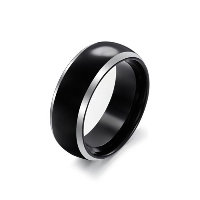 8mm Gold Center Two Tone Tungsten Carbide Ring