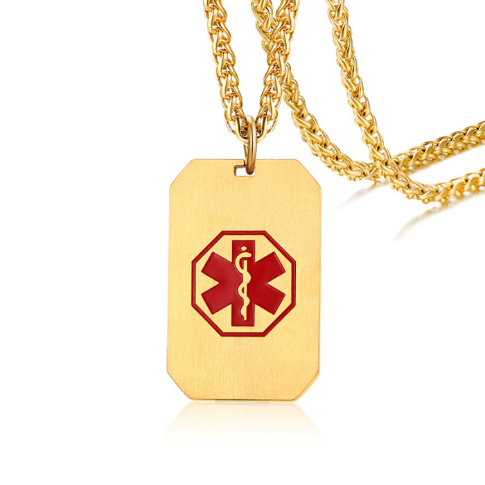 Wholesale Stainless Steel Medical Alert Dog Tag Charms