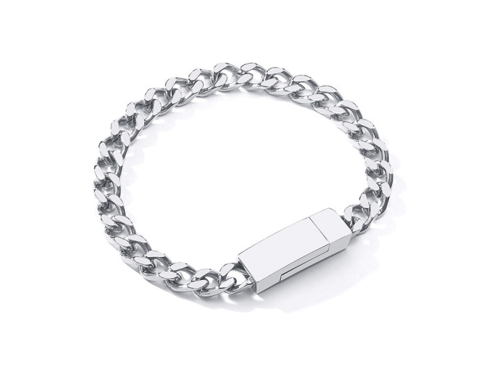 Wholesale Stainless Steel Women Curb Chain Bracelet