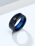 Wholesale Tungsten Wedding Bands - Black and Blue Color