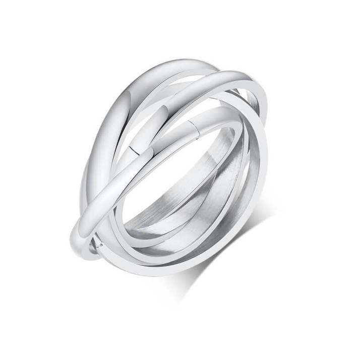 Wholesale Triple Band Wedding Ring Stainless Steel