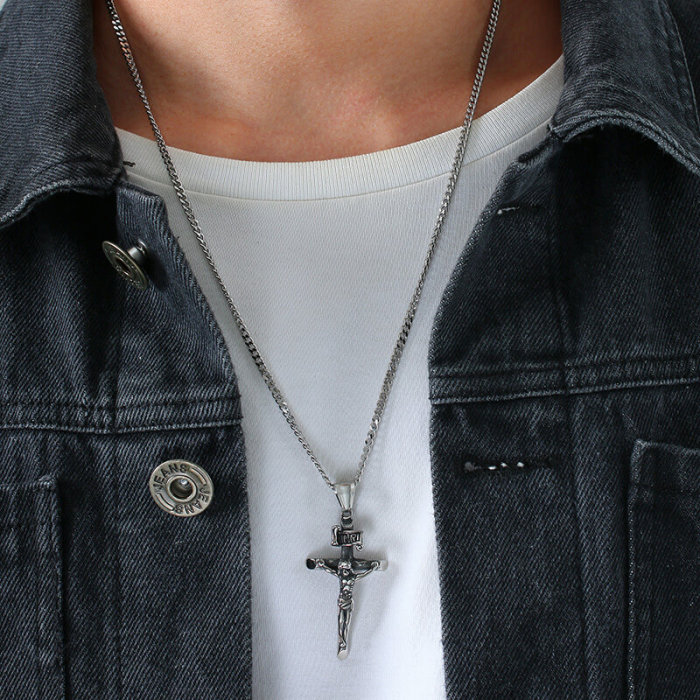 Wholesale Stainless Steel Jesus Cross Pendant