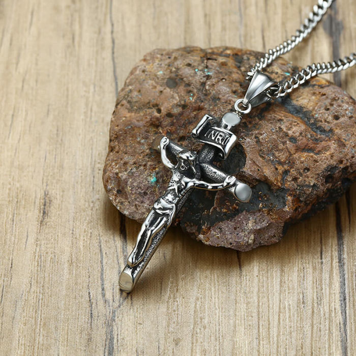 Wholesale Stainless Steel Jesus Cross Pendant