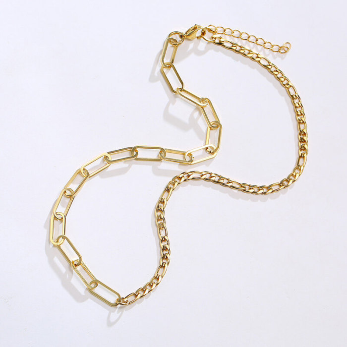 Wholesale Stainless Steel Splicing Chain Necklace