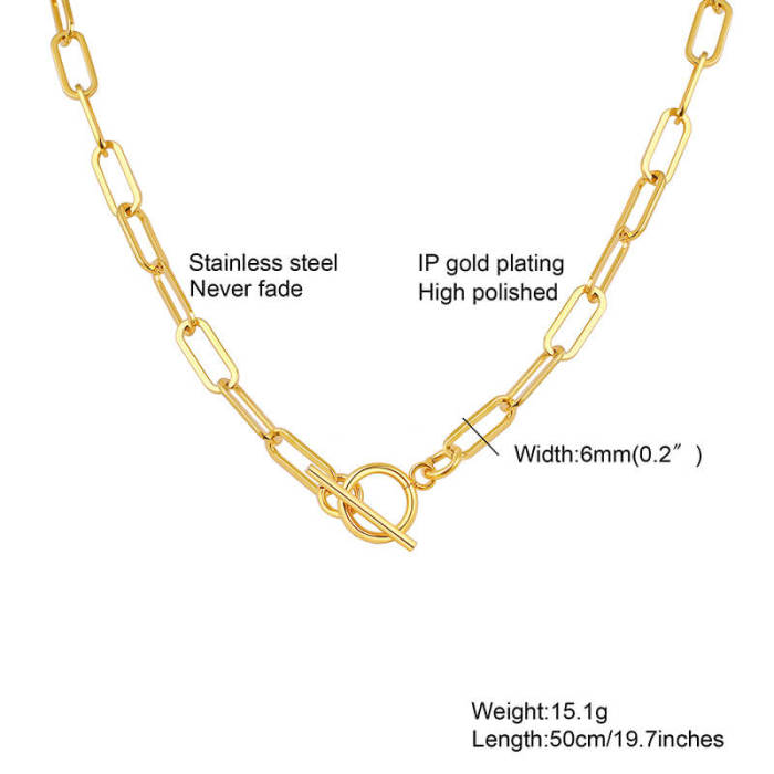 Wholesale Stainless Steel T-bar Necklace