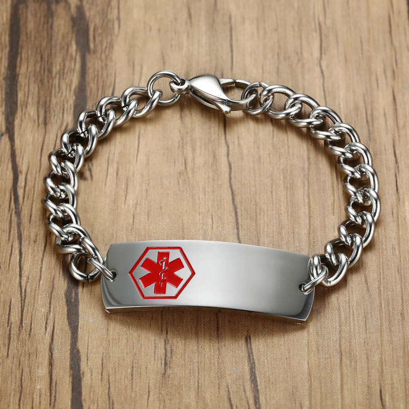 Wholesale Medical ID Bracelets Stainless Steel