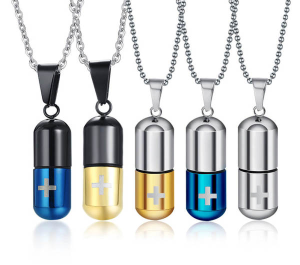 Wholesale Pill Pendant Stainless Steel
