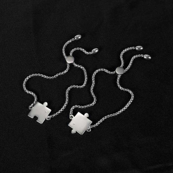 Wholesal Puzzle Piece Bracelet Stainless Steel