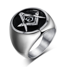 Stainless Steel Masonic Ring Mens
